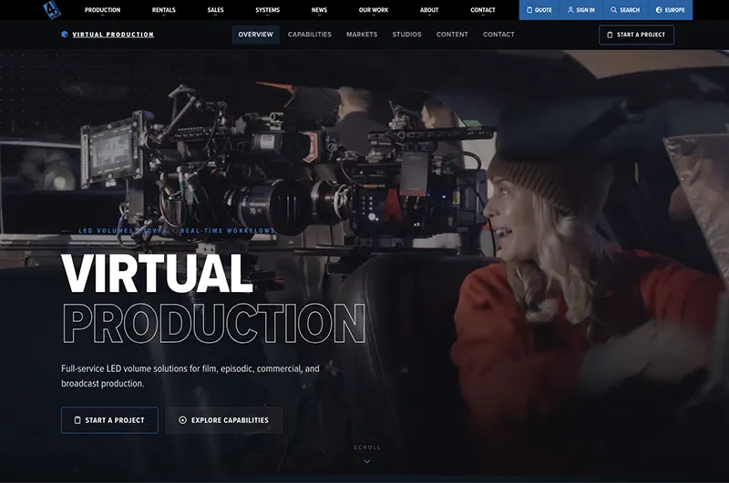 4Wall Entertainment website home page